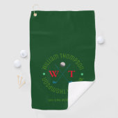 Logo-Monogramm für einen Golf-Player-Green Golfhandtuch (Insitu)