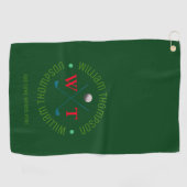 Logo-Monogramm für einen Golf-Player-Green Golfhandtuch (Horizontal)