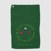 Logo-Monogramm für einen Golf-Player-Green Golfhandtuch (Vorderseite)