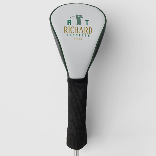 Logo-Monogramm für elegante Golfer Golf Headcover (Vorderseite)