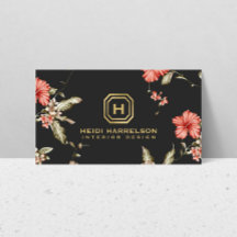 Logo-Monogramm Vintager Blumendesigner