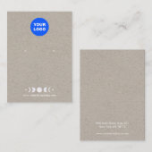 Logo-Moon-Phase-Kraft-Ohrring-Display-Busen hinzuf Visitenkarte (Vorne/Hinten)