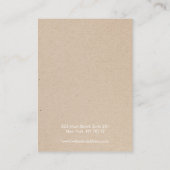 Logo Moon Phones Earring Display Tan Kraft Visitenkarte (Rückseite)