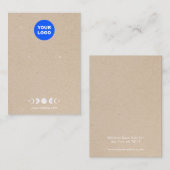 Logo Moon Phones Earring Display Tan Kraft Visitenkarte (Vorne/Hinten)