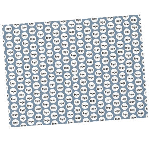 Logo Muster Business Branding Dusty Blue Tischdecke