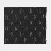 Logo Muster Business Company Black Fleecedecke (Vorderseite (Horizontal))