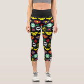 Logo-Muster der Chibi Justice League Capri Leggings (Vorderseite)