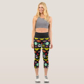 Logo-Muster der Chibi Justice League Capri Leggings (Vorderseite)