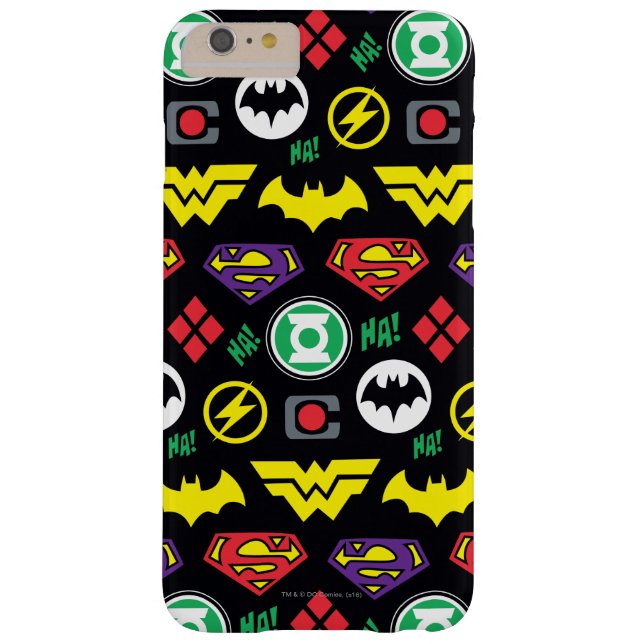 Logo-Muster der Chibi Justice League Case-Mate iPhone Hülle (Rückseite)