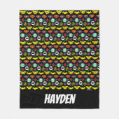 Logo-Muster der Chibi Justice League Fleecedecke (Vorderseite)