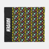 Logo-Muster der Chibi Justice League Fleecedecke (Vorderseite (Horizontal))