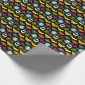 Logo-Muster der Chibi Justice League Geschenkpapier (Ecke)
