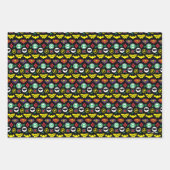 Logo-Muster der Chibi Justice League Geschenkpapier Set (Vorderseite 2)