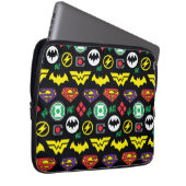 Logo-Muster der Chibi Justice League Laptopschutzhülle (Vorne Rechts)