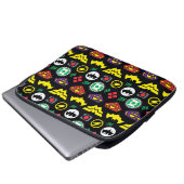 Logo-Muster der Chibi Justice League Laptopschutzhülle (Vorne Knopf)