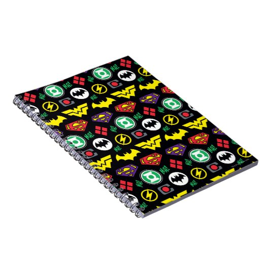 Logo-Muster der Chibi Justice League Notizblock (Rechte Seite)