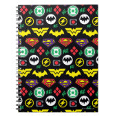 Logo-Muster der Chibi Justice League Notizblock (Vorderseite)