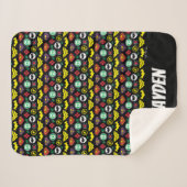 Logo-Muster der Chibi Justice League Sherpadecke (Vorderseite (Horizontal))