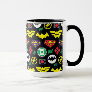 Logo-Muster der Chibi Justice League Tasse