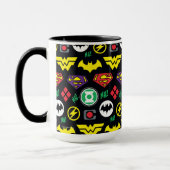 Logo-Muster der Chibi Justice League Tasse (Links)
