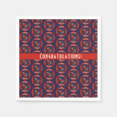 Logo-Muster der Feuerwehr Personalisiert Serviette (Vorderseite)