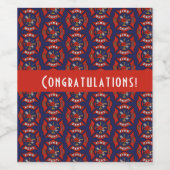 Logo-Muster der Feuerwehr Personalisiert Weinetikett (Einzelnes Label)