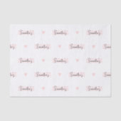 Logo-Muster der Firma Feminine Pink & White Seidenpapier (Vorderseite)