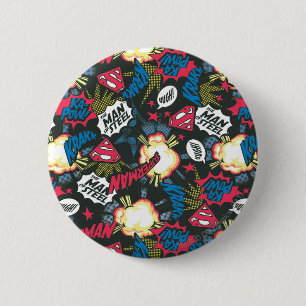 Logo-Muster des Mannes aus Stahl Button