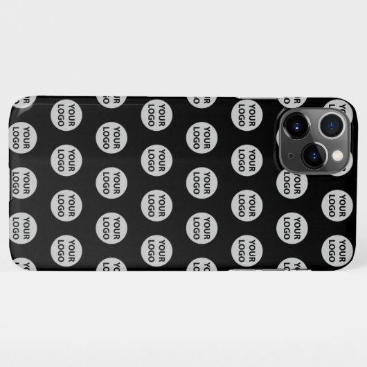 Logo Muster Einfache Logo-Vorlage Schwarz iPhone Hülle (Rückseite (Horizontal))