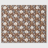 Logo-Muster für das Coffee Bakery Coffee Café Geschenkpapier (Flach)