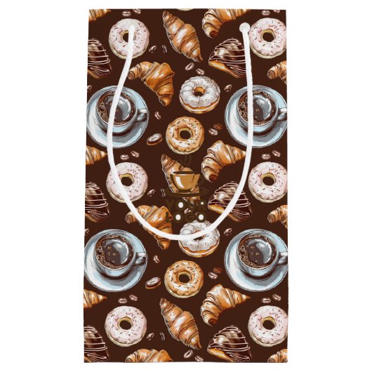 Logo-Muster für das Coffee Bakery Coffee Café Kleine Geschenktüte (Vorderseite)