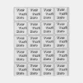 Logo-Muster für den benutzerdefinierten Schriftart Fleecedecke (Vorderseite)