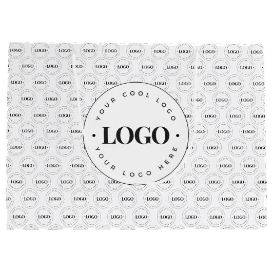 Logo-Muster für Großunternehmen und kleine Unterne Große Geschenktüte (Rückseite)