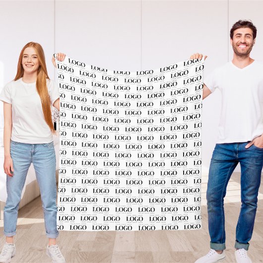 Logo-Muster für kundenspezifische Rectangle Busine Fleecedecke