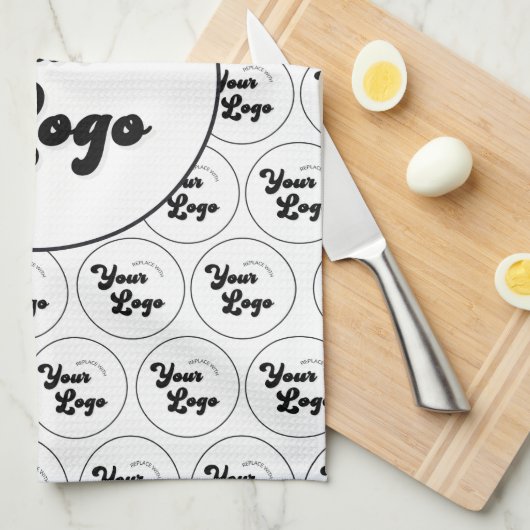Logo-Muster für kundenspezifische Unternehmen Schw Geschirrtuch (Viertel Falte)