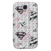 Logo-Muster für Supergirl Pink und Weiß Case-Mate Samsung Galaxy Hülle (Rückseite)