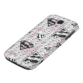 Logo-Muster für Supergirl Pink und Weiß Case-Mate Samsung Galaxy Hülle (unten)