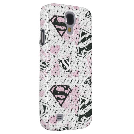 Logo-Muster für Supergirl Pink und Weiß Case-Mate Samsung Galaxy Hülle (Rückseite/rechts)