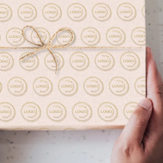 Logo-Muster für Unternehmen Beruflich in Rosa Seidenpapier