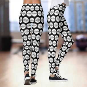 Logo Muster hochladen Schwarz Leggings