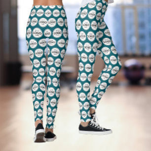 Logo-Muster hochladen Türkis Leggings