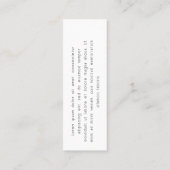 Logo-Muster Personalisierte Preismarken Mini Visitenkarte (Rückseite)