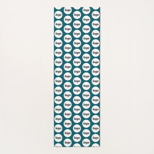 Logo-Muster Werbeaktion Aquamarin grüne Yogamatte (Rückseite)