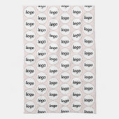 Logo-Muster Werbeaktion Blush Pink Geschirrtuch (Vertikal)