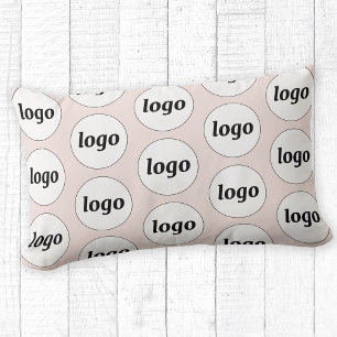 Logo-Muster Werbeaktion Blush Pink Lendenkissen