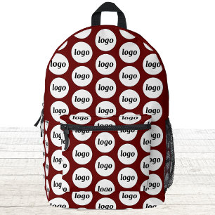 Logo-Muster Werbeaktion Business Burgundy Red Bedruckter Rucksack