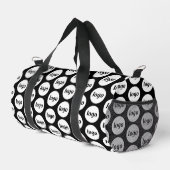 Logo-Muster-Werbegeschäft Schwarz Duffle Bag (Rechte Ecke)