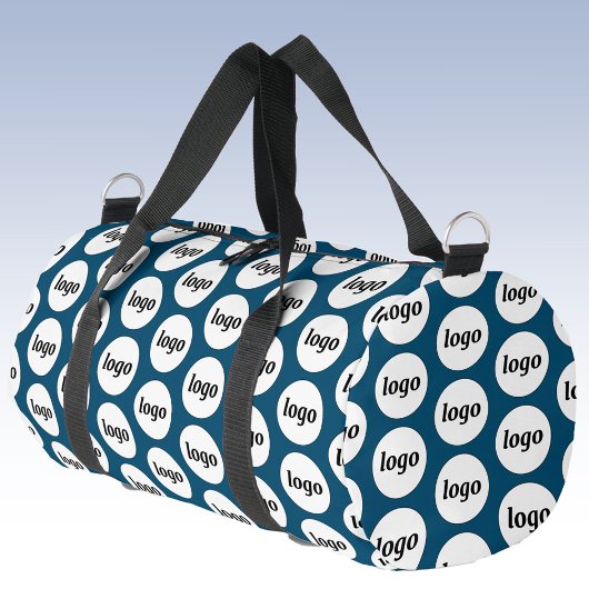Logo-Muster Werbegestaltung Aquamarines Grün Duffle Bag
