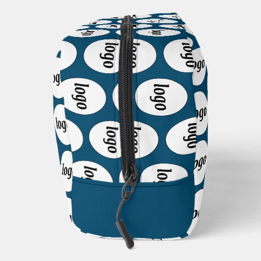 Logo-Muster Werbegestaltung Aquamarines Grün Waschbeutel (Rechts)