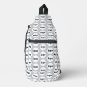 Logo-Muster Werbegestaltung Blau Crossbody Bag (Vorderseite)